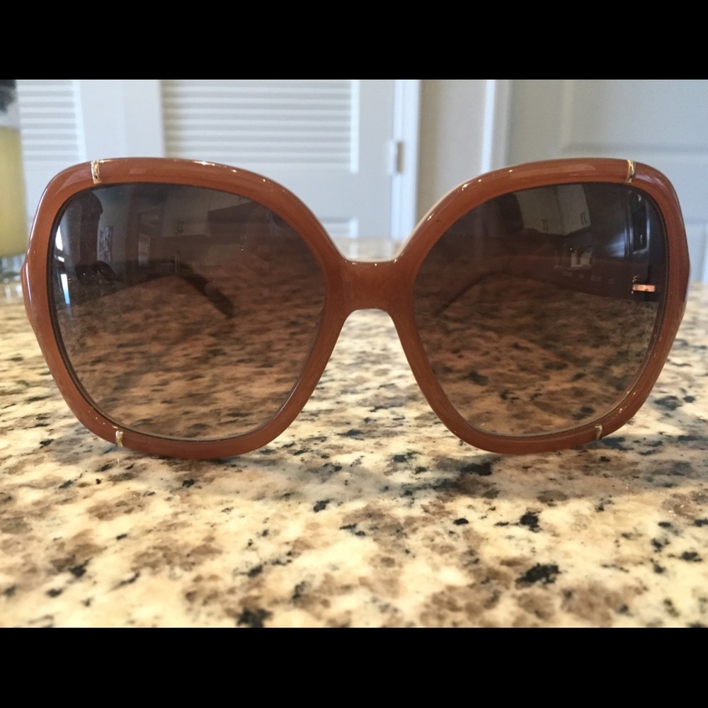 Chloe Tan Oversized Sunglasses - great condition